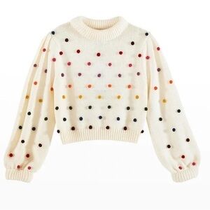 Farm Rio rainbow pom-pom sweater